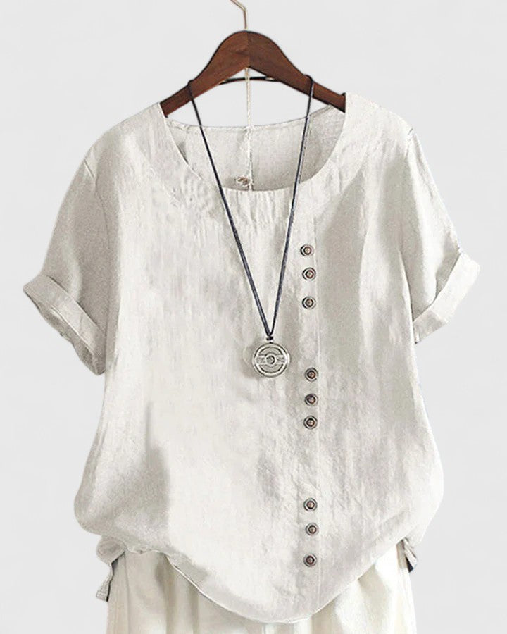 Elegant Women's Blouse | Lightweight, Short Sleeve Chic Design 5