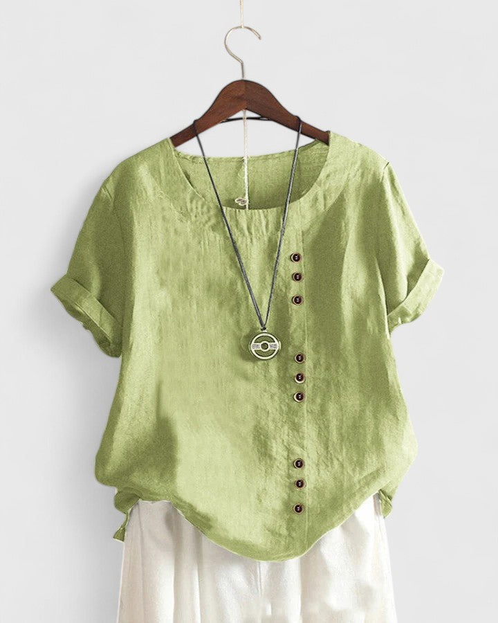 Elegant Women's Blouse | Lightweight, Short Sleeve Chic Design 7