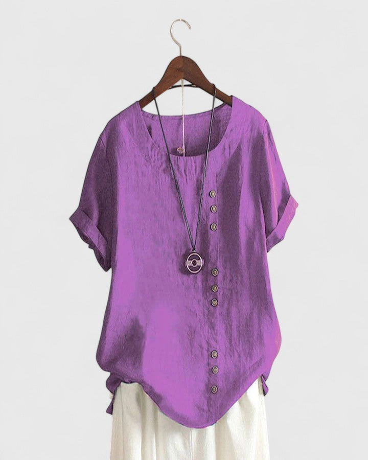 Elegant Women's Blouse | Lightweight, Short Sleeve Chic Design 8
