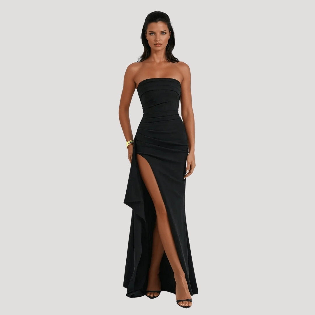 Elegant Women's Maxi Dress | Strapless Design for Special Occasions 1