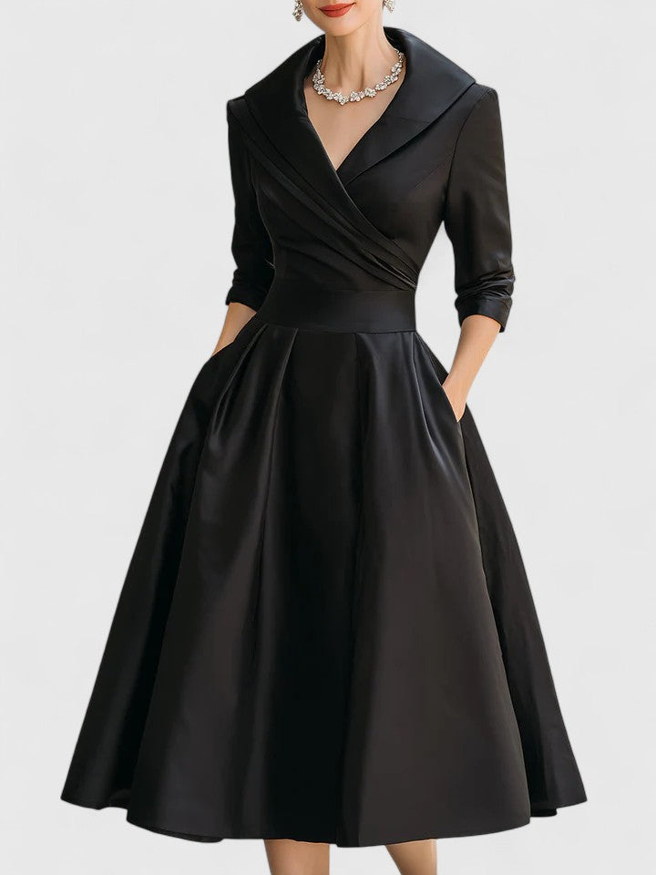 Elegant Women's Midi Dress | Versatile Design 0