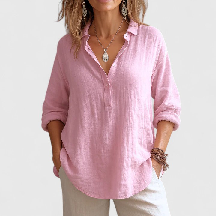 Fabulous Women's Blouse | Lightweight Linen, Versatile 0