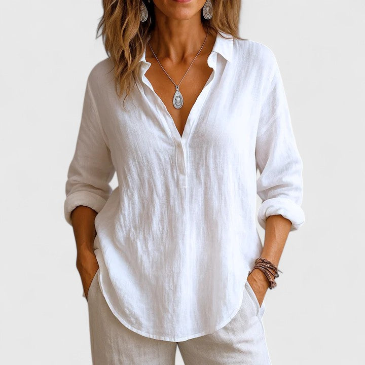 Fabulous Women's Blouse | Lightweight Linen, Versatile 1