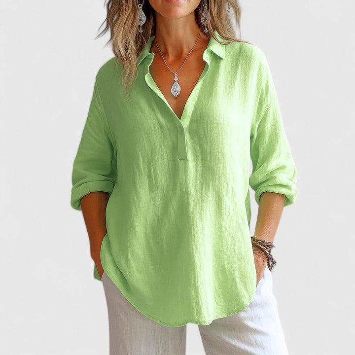Fabulous Women's Blouse | Lightweight Linen, Versatile 2