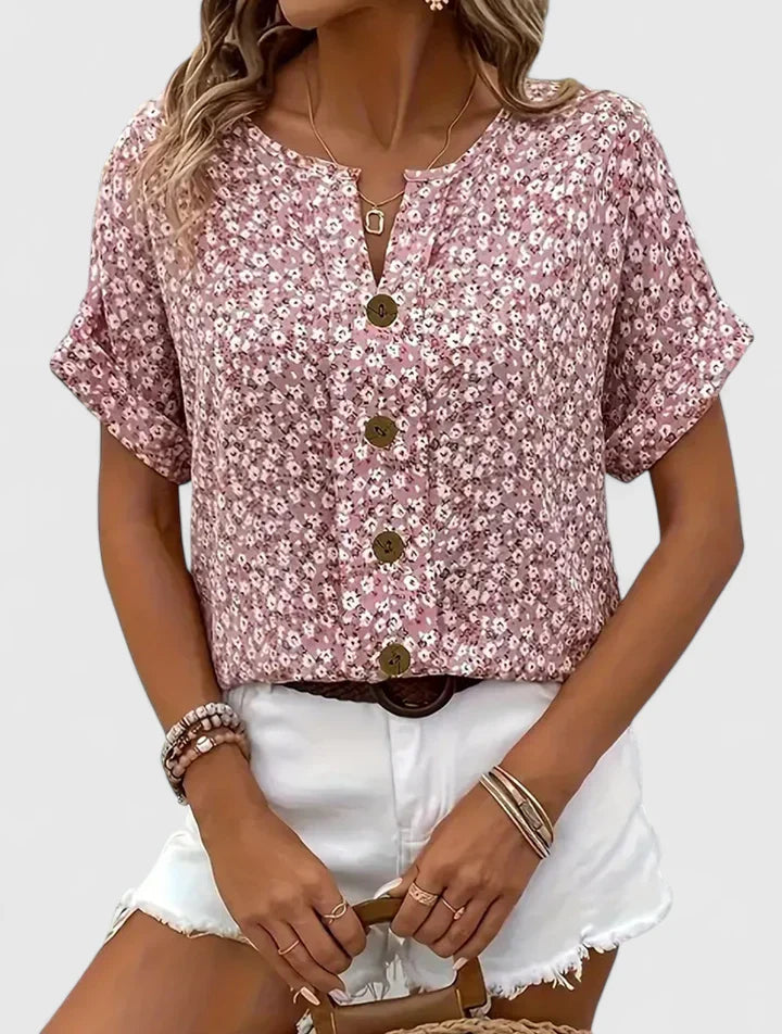 Faylora Women's Blouse | Elegant Floral Print, Relaxed Fit 1