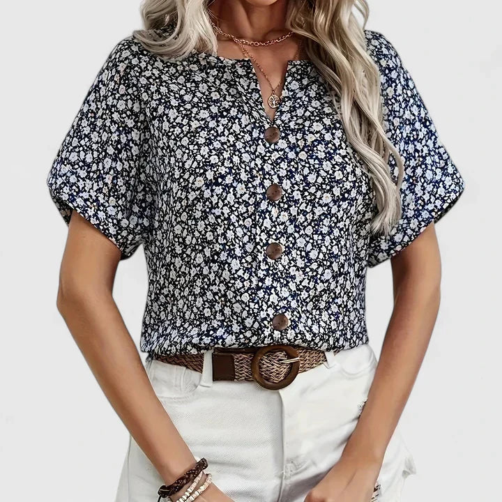 Faylora Women's Blouse | Elegant Floral Print, Relaxed Fit 3