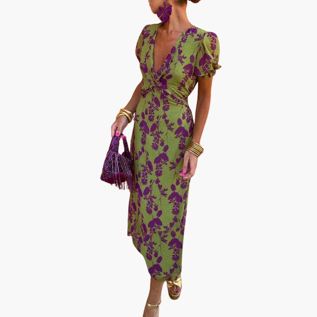 Flora Women's Dress | Floral Maxi Wrap Design, Summer Style 0