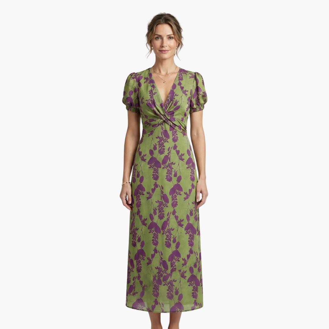 Flora Women's Dress | Floral Maxi Wrap Design, Summer Style 1
