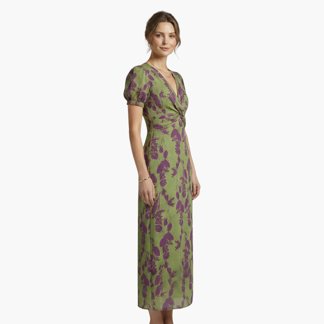 Flora Women's Dress | Floral Maxi Wrap Design, Summer Style 2