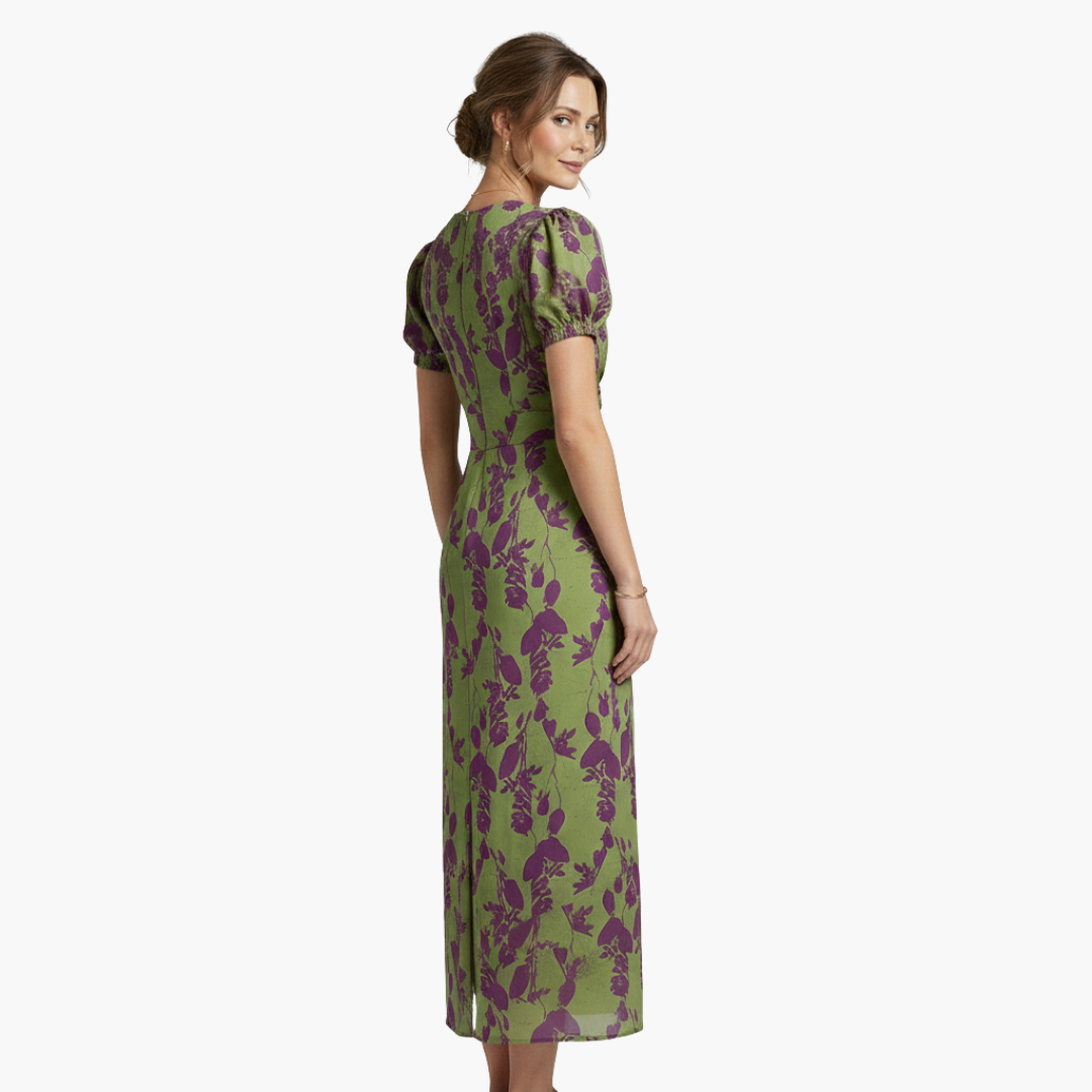 Flora Women's Dress | Floral Maxi Wrap Design, Summer Style 3