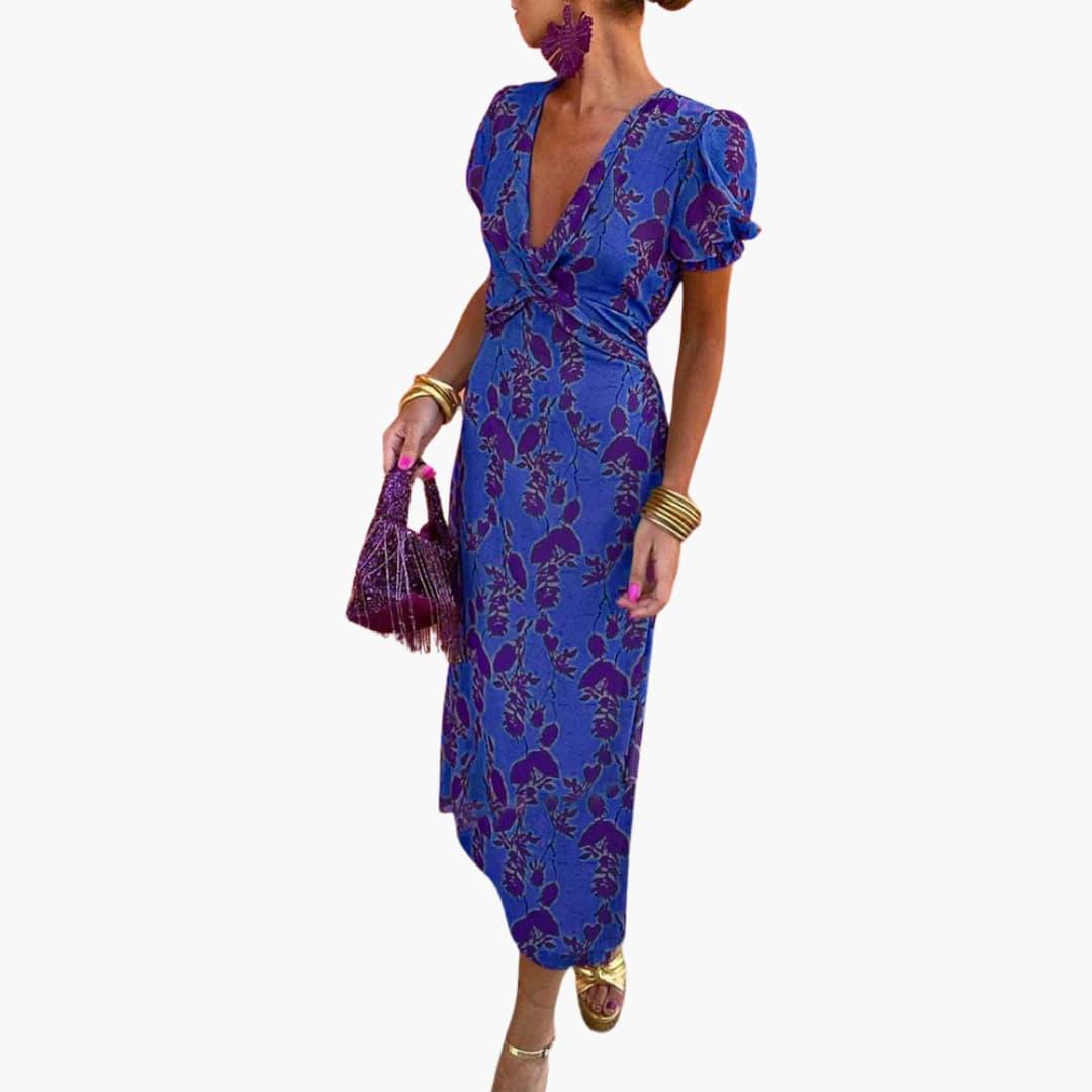 Flora Women's Dress | Floral Maxi Wrap Design, Summer Style 8