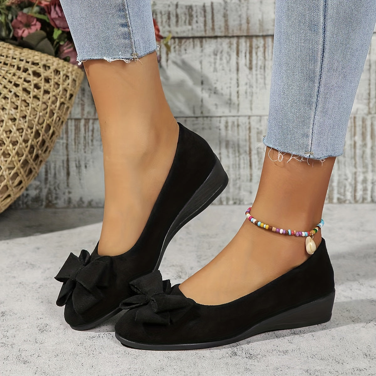 Hehlina Women's Flat Shoes | Orthopedic Comfort, Chic Bow Detail 2