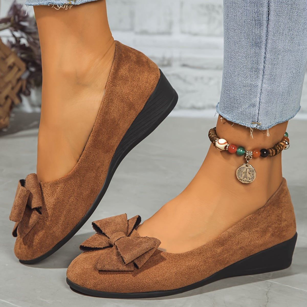 Hehlina Women's Flat Shoes | Orthopedic Comfort, Chic Bow Detail 9