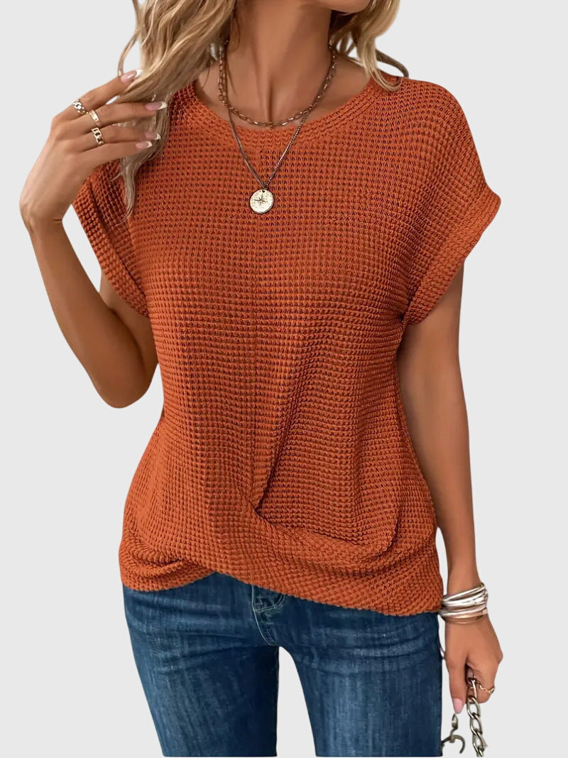 Isa Women's Blouse | Elegant Crew Neck, Lightweight Fabric 2