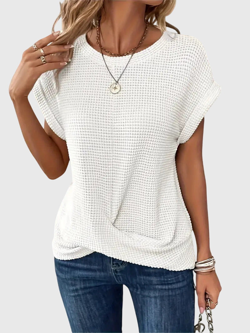 Isa Women's Blouse | Elegant Crew Neck, Lightweight Fabric 5
