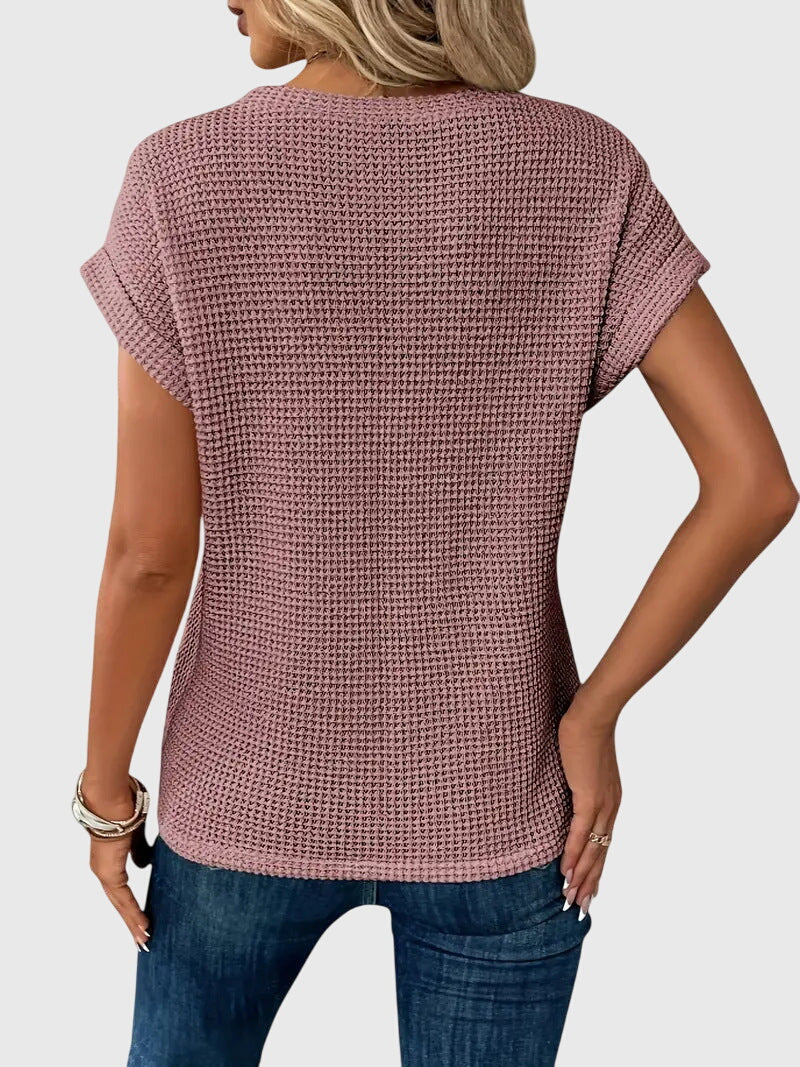 Isa Women's Blouse | Elegant Crew Neck, Lightweight Fabric 6