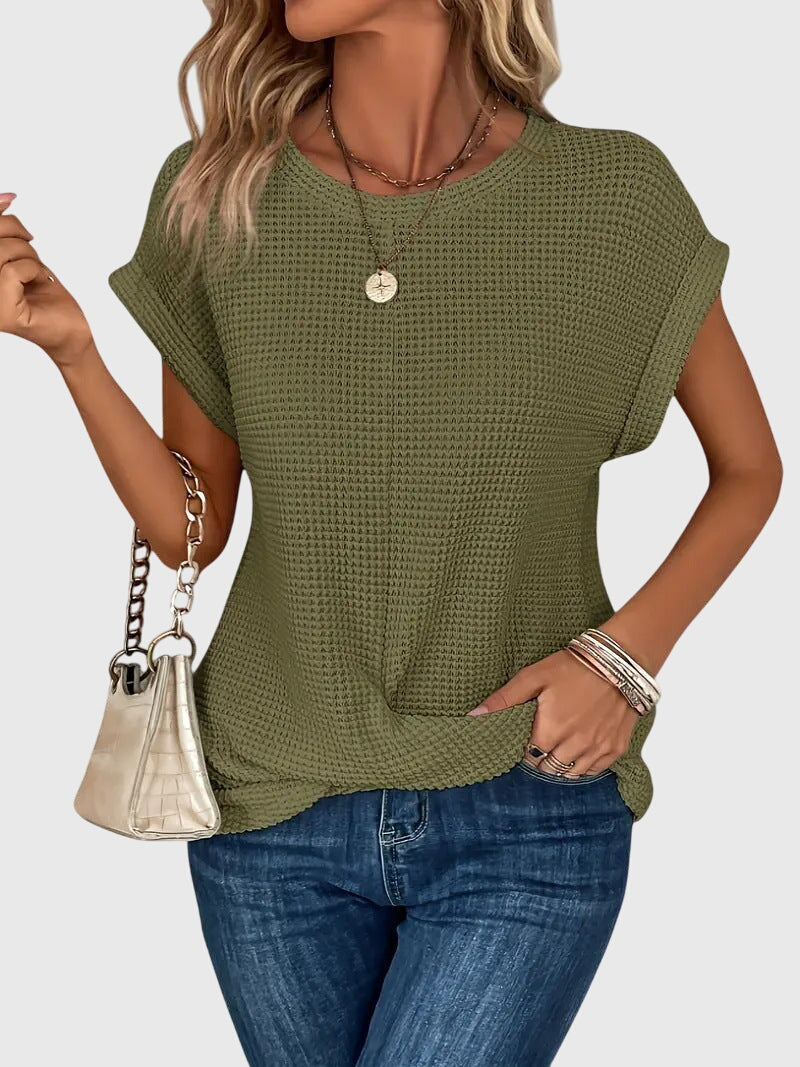 Isa Women's Blouse | Elegant Crew Neck, Lightweight Fabric 8