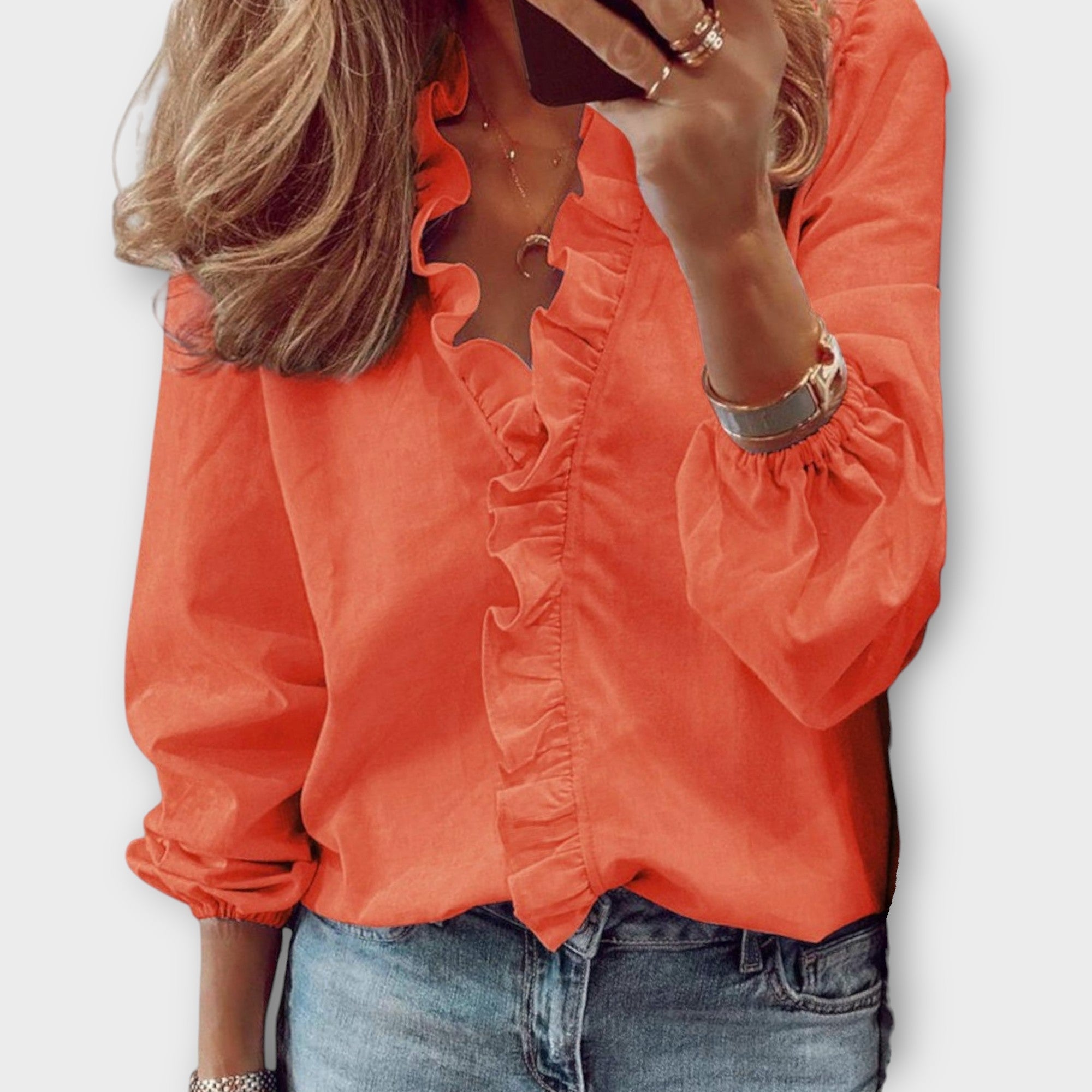 Isadora Women's Blouse | Ruffled Design, Elegant Summer Top 3