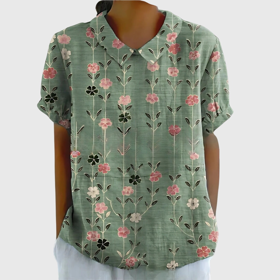 Jenna Women's Floral Blouse | Lightweight and Relaxed Fit 1