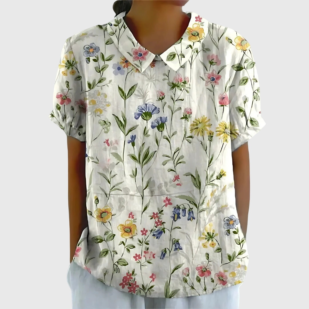 Jenna Women's Floral Blouse | Lightweight and Relaxed Fit 3