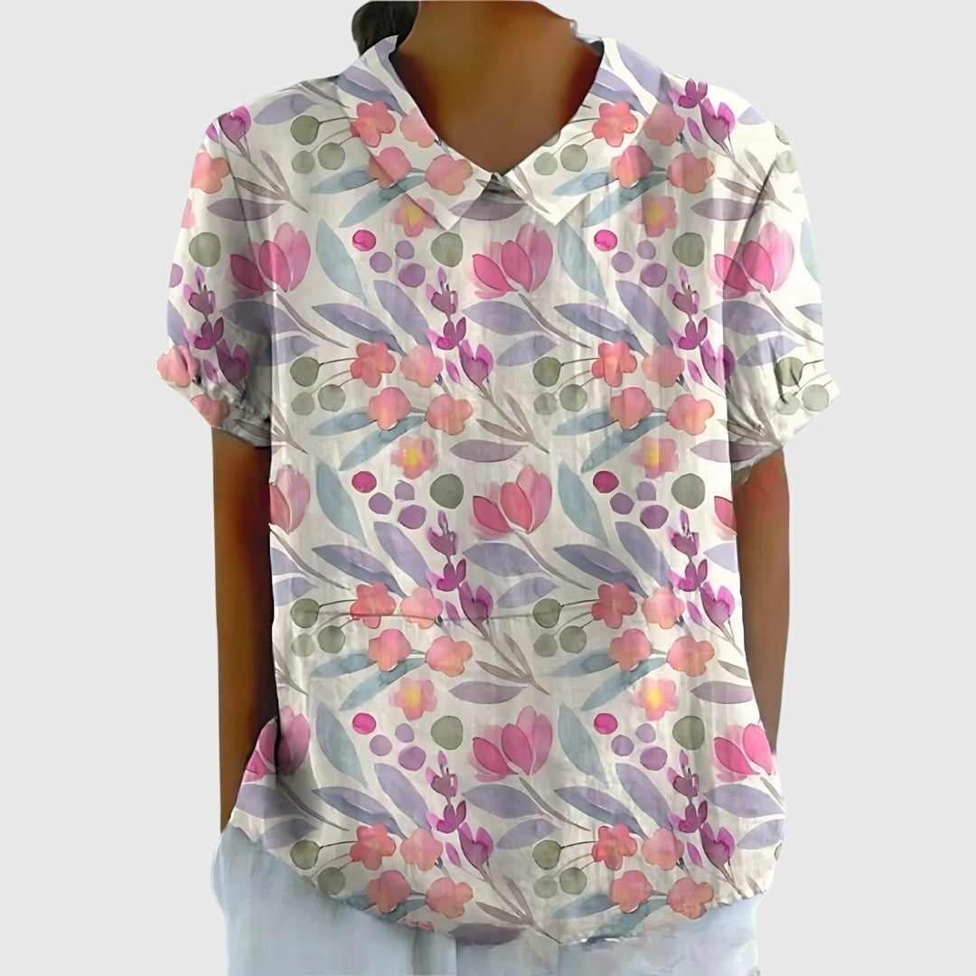 Jenna Women's Floral Blouse | Lightweight and Relaxed Fit 9