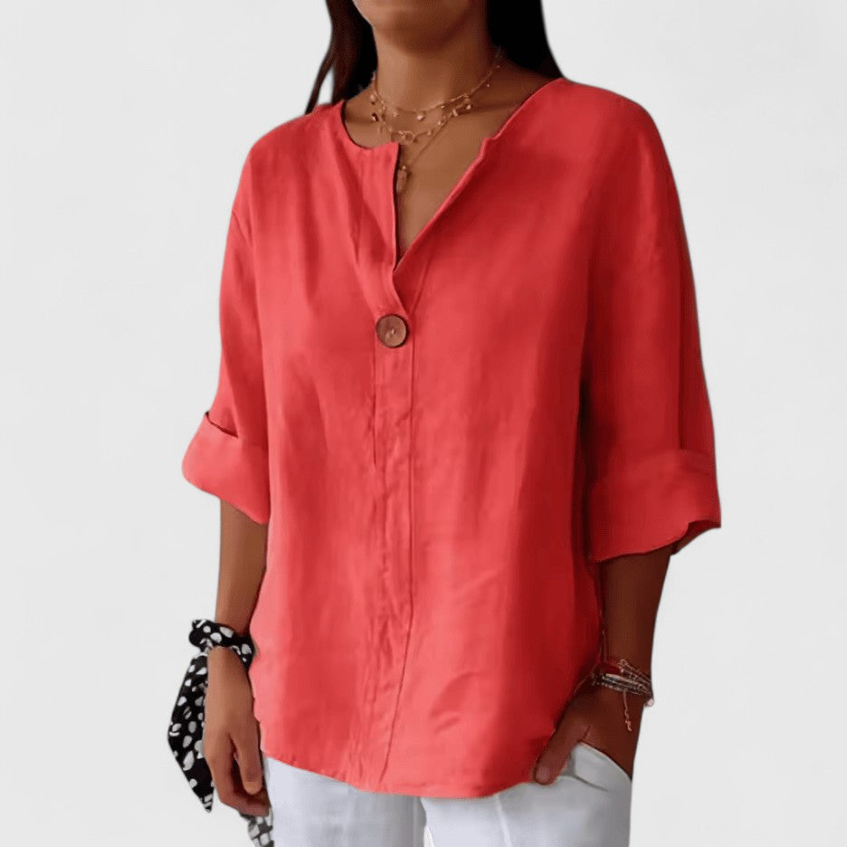 Klassy Women's Blouse | Cotton-Linen Blend, Summer Top 2