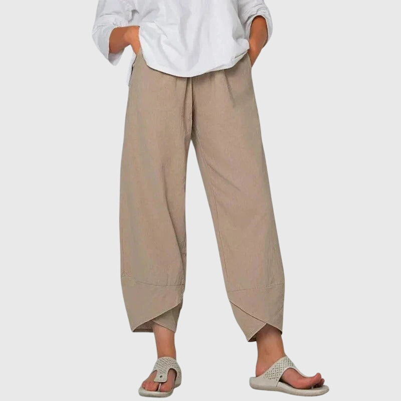 Leona Women's Wide Leg Pants | Lightweight Linen, Chic Comfort 0