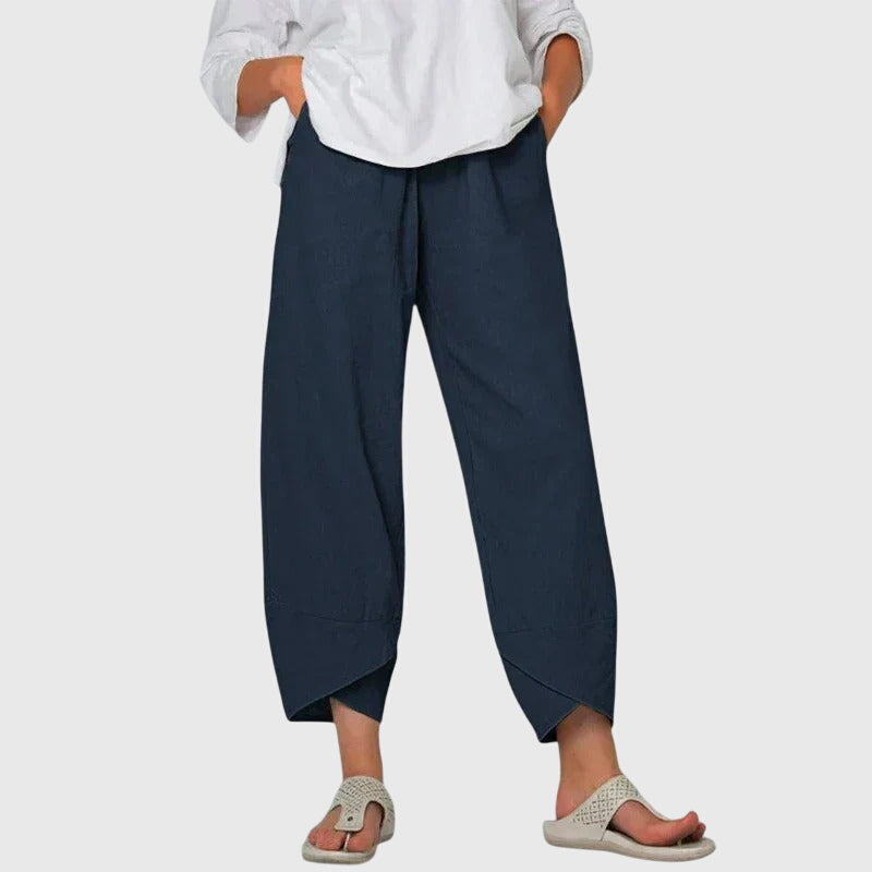 Leona Women's Wide Leg Pants | Lightweight Linen, Chic Comfort 1