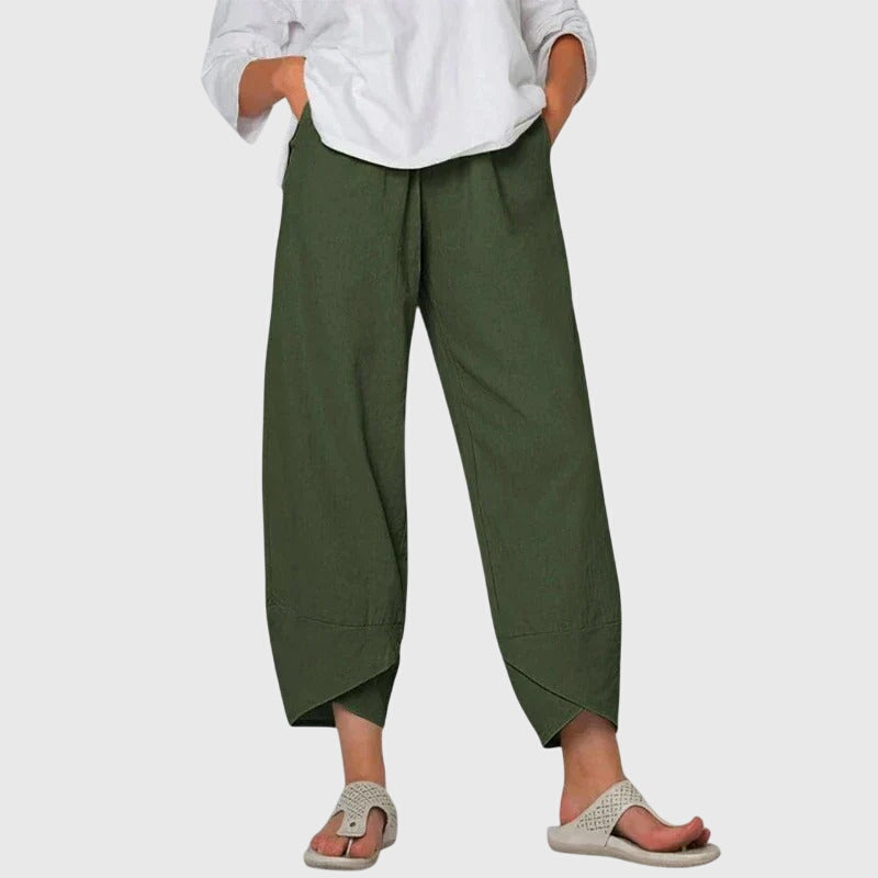 Leona Women's Wide Leg Pants | Lightweight Linen, Chic Comfort 2