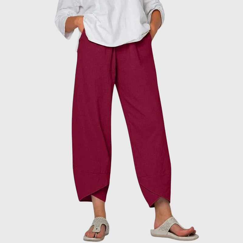 Leona Women's Wide Leg Pants | Lightweight Linen, Chic Comfort 3