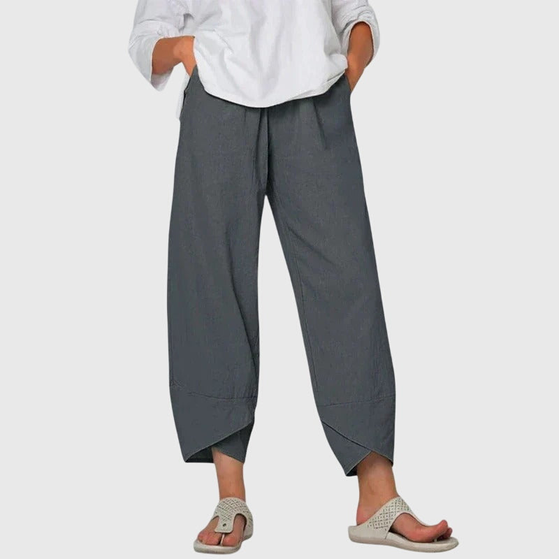 Leona Women's Wide Leg Pants | Lightweight Linen, Chic Comfort 4