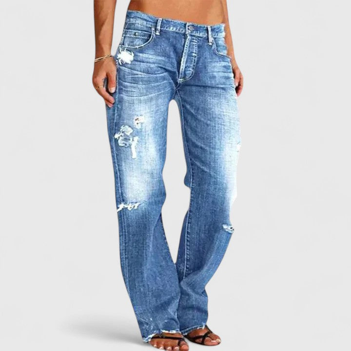 Lianette Women's Wide Leg Jeans | High-Stretch Fabric, Casual Comfort 0