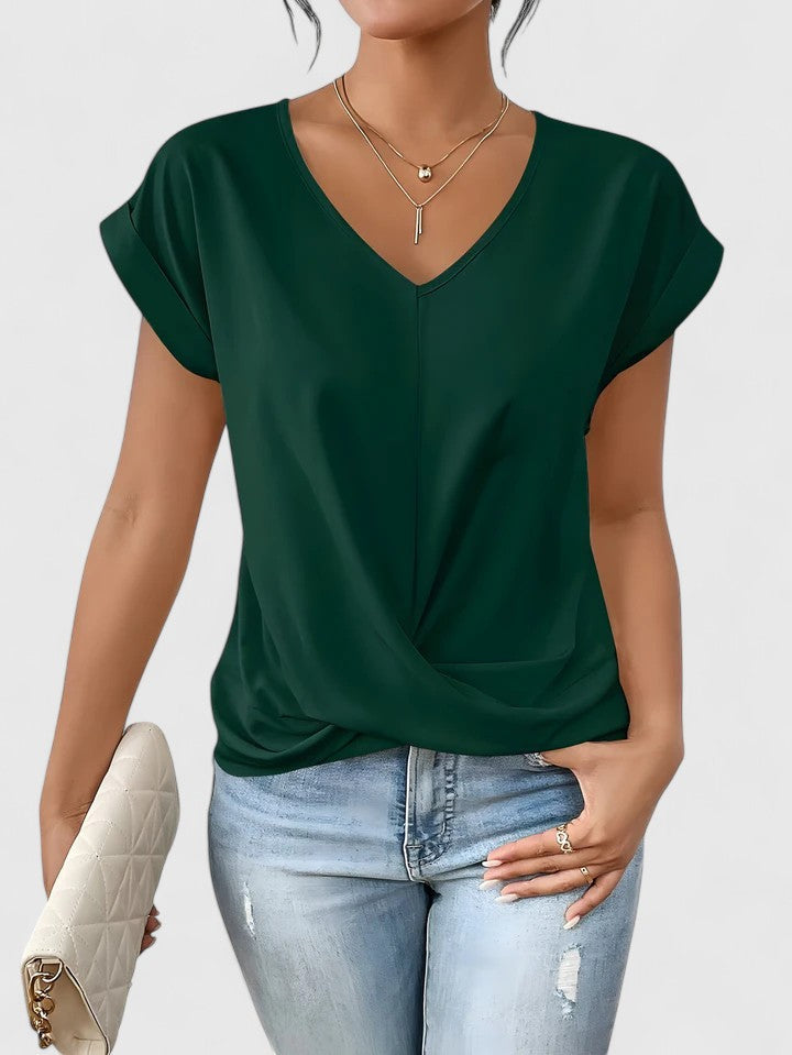 M Stylish Women's Top | V-Neck, Chic Twist Detail 2