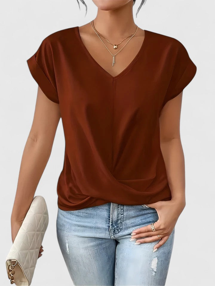 M Stylish Women's Top | V-Neck, Chic Twist Detail 4