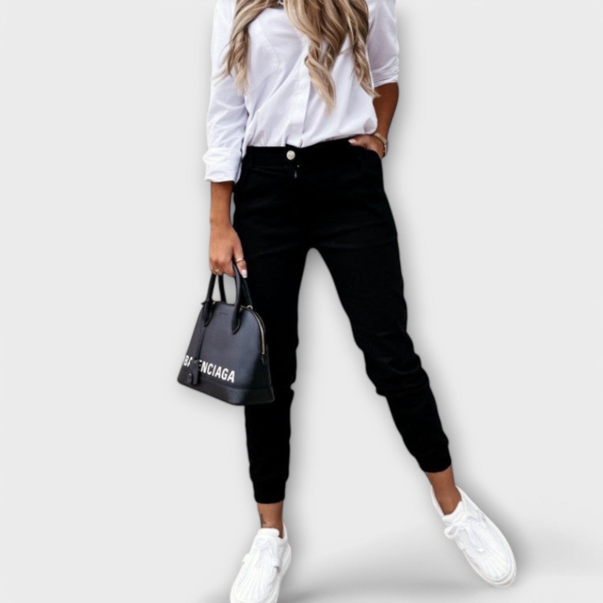 Mela Women's Pants | Ankle-Length Stretch Fabric, Slim Fit 2
