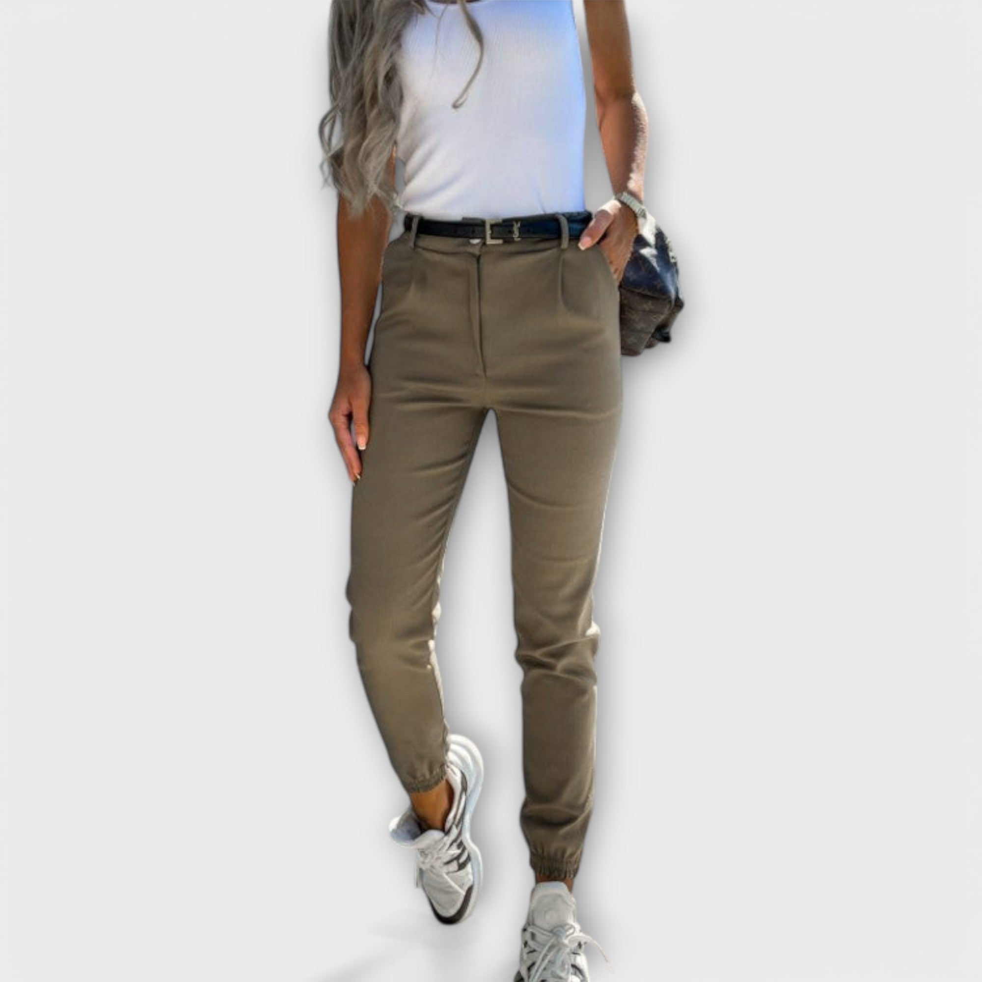 Mela Women's Pants | Ankle-Length Stretch Fabric, Slim Fit 7