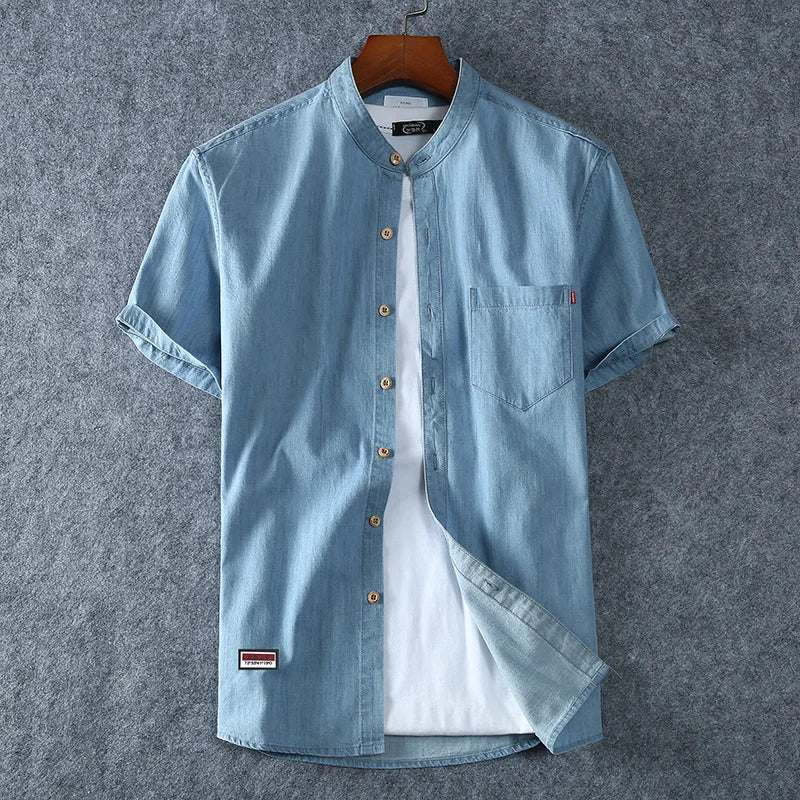 Men's Denim Shirt | Cotton Blend, Classic Cut 0