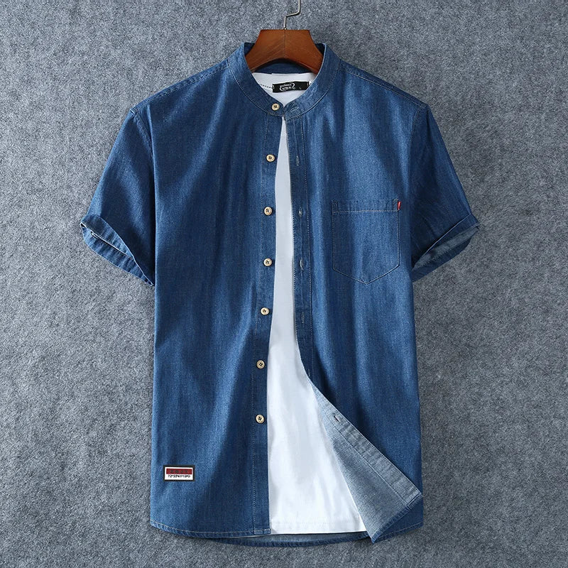 Men's Denim Shirt | Cotton Blend, Classic Cut 4