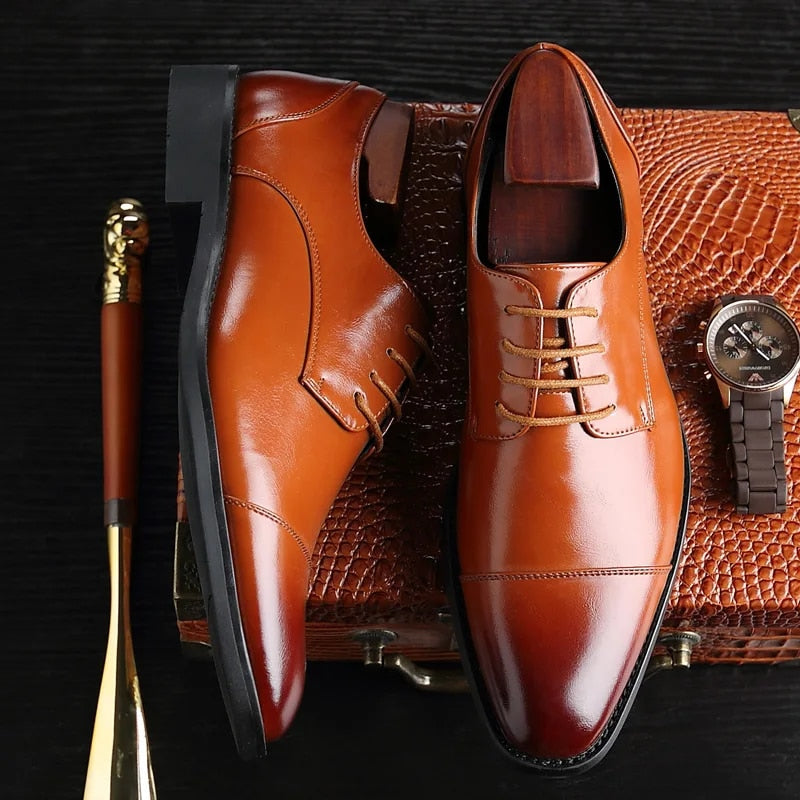 Men's Oxford Shoes | Handcrafted Leather, Classic Black Design 1