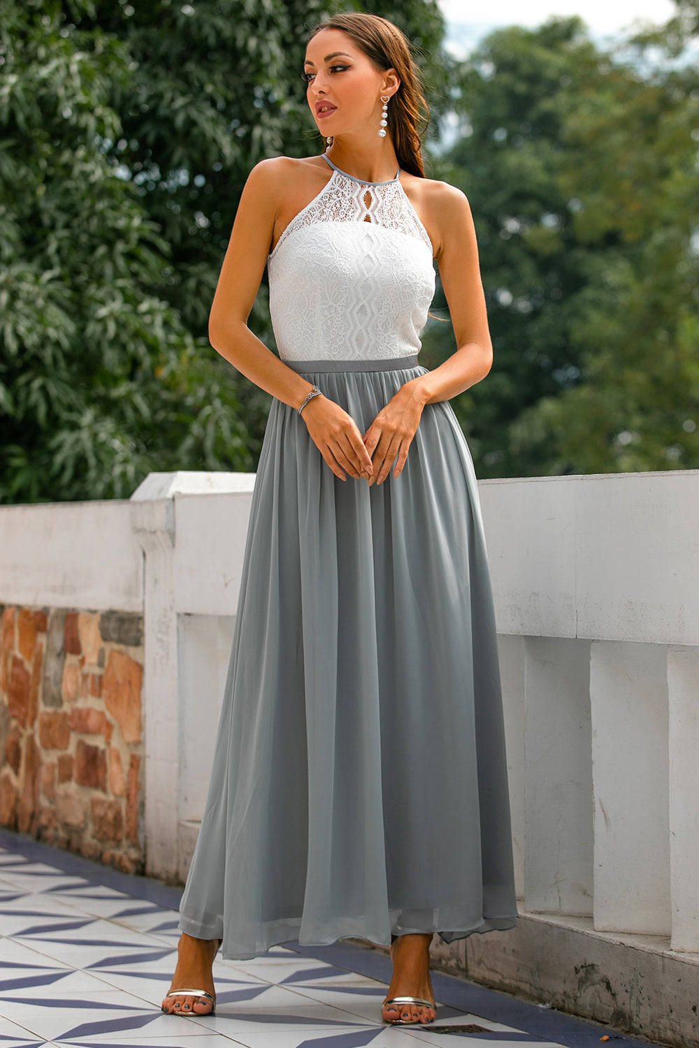 Mia Women's Maxi Dress | Elegant Halter Neckline 5