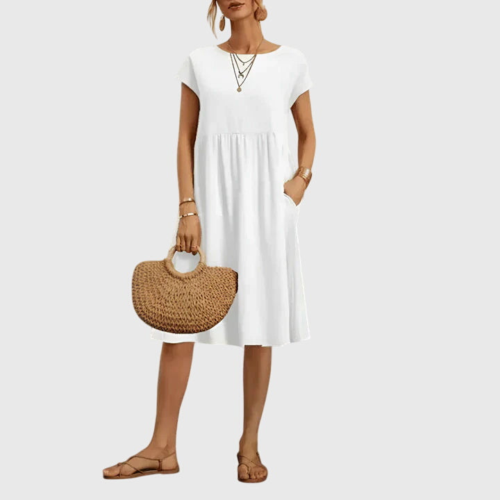 Mirabel Women's Dress | Flattering White Maxi Dress, Versatile Style 0