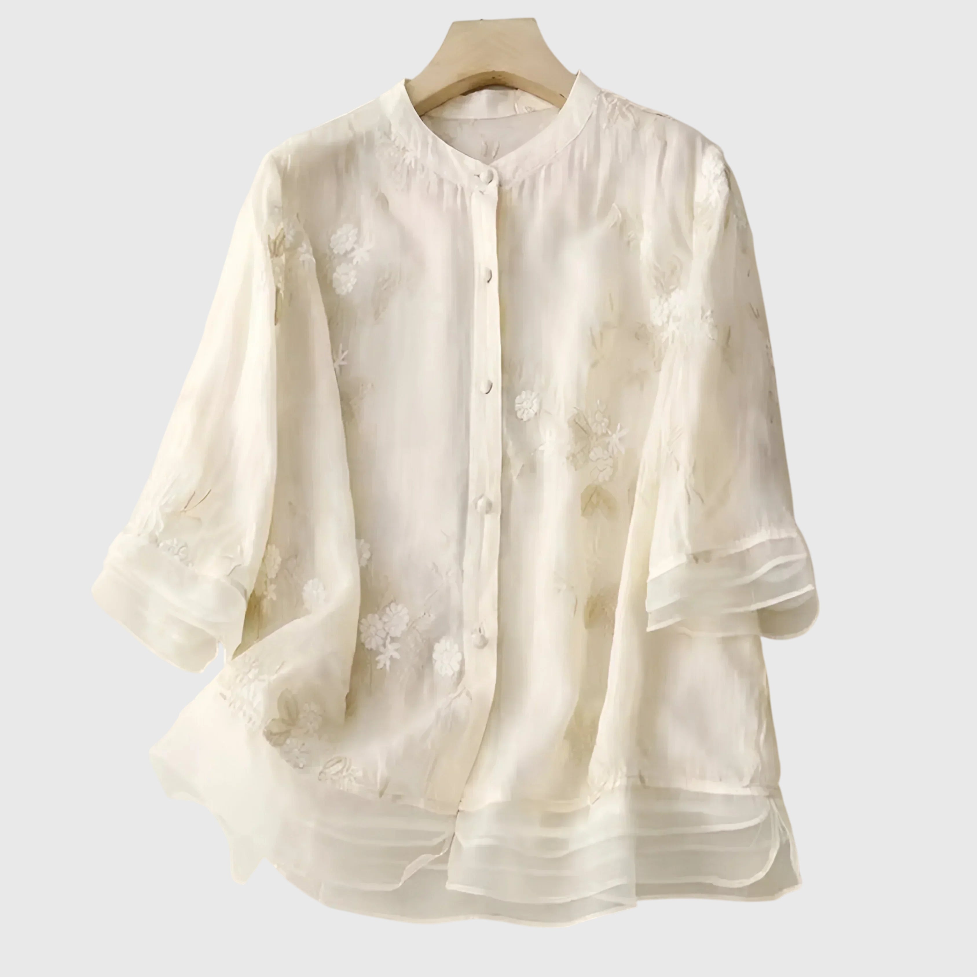 Nellie Women's Top | Floral Embroidery, Relaxed Fit 0
