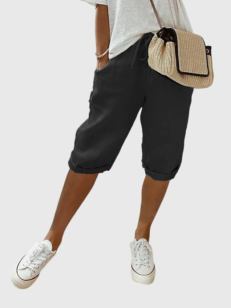Paisley Women's Pants | Relaxed Fit with Side Pockets, Elegant Design 0