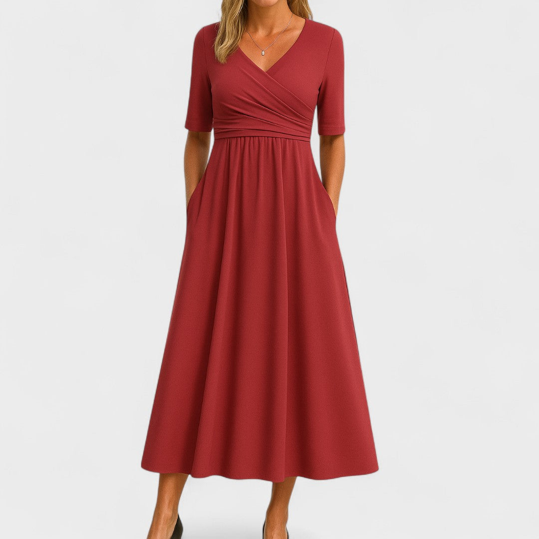 Phoebe Women's Midi Dress | Elegant A-Line Cut, Versatile Style 3