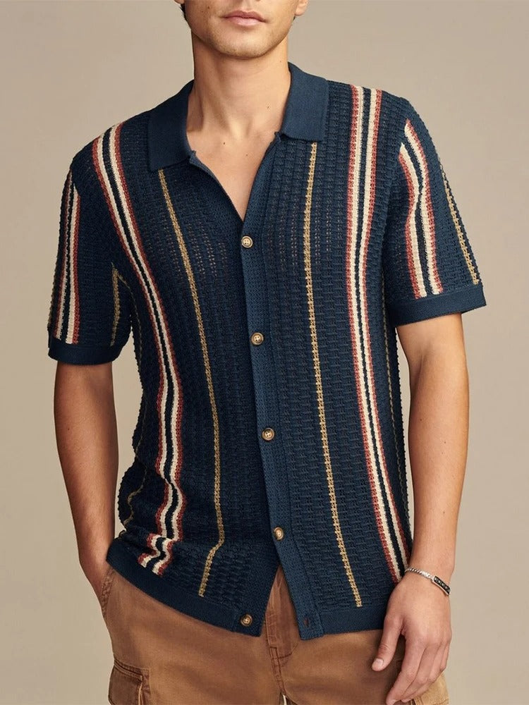 Porto Men's Polo Shirts | Soft Knit, Striped Design 0