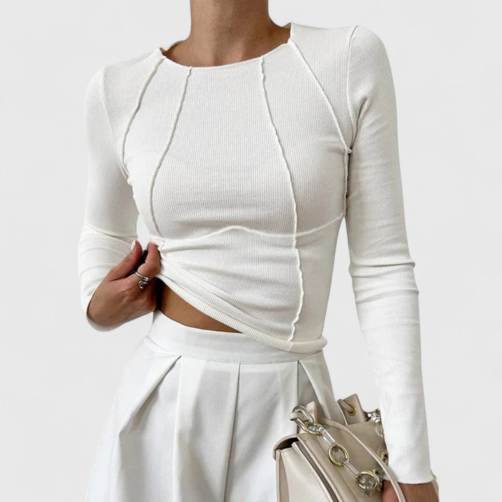R Stylish Women's Long Sleeve Top | Chic Design, Comfortable Fit 0