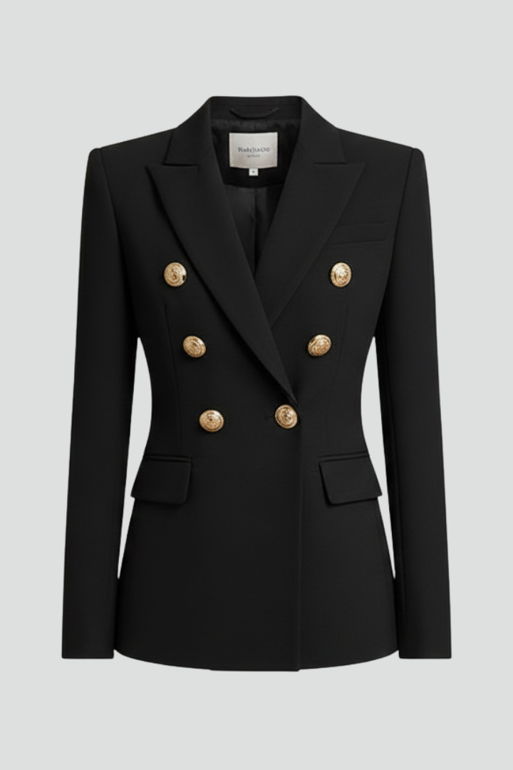 Rebecca Women's Blazer | Double-Breasted with Gold-Tone Buttons 1