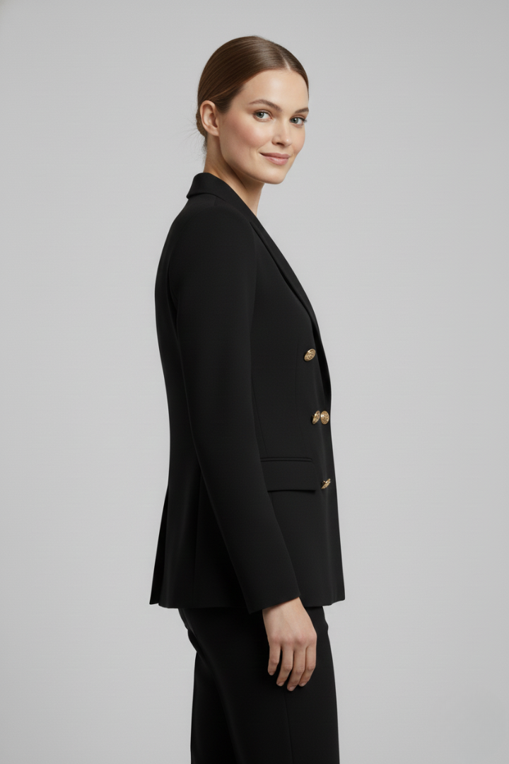 Rebecca Women's Blazer | Double-Breasted with Gold-Tone Buttons 4