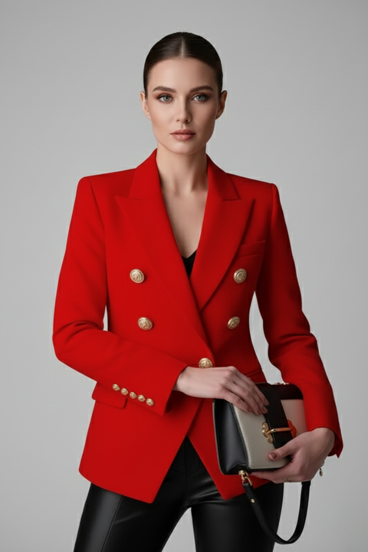 Rebecca Women's Blazer | Double-Breasted with Gold-Tone Buttons 7
