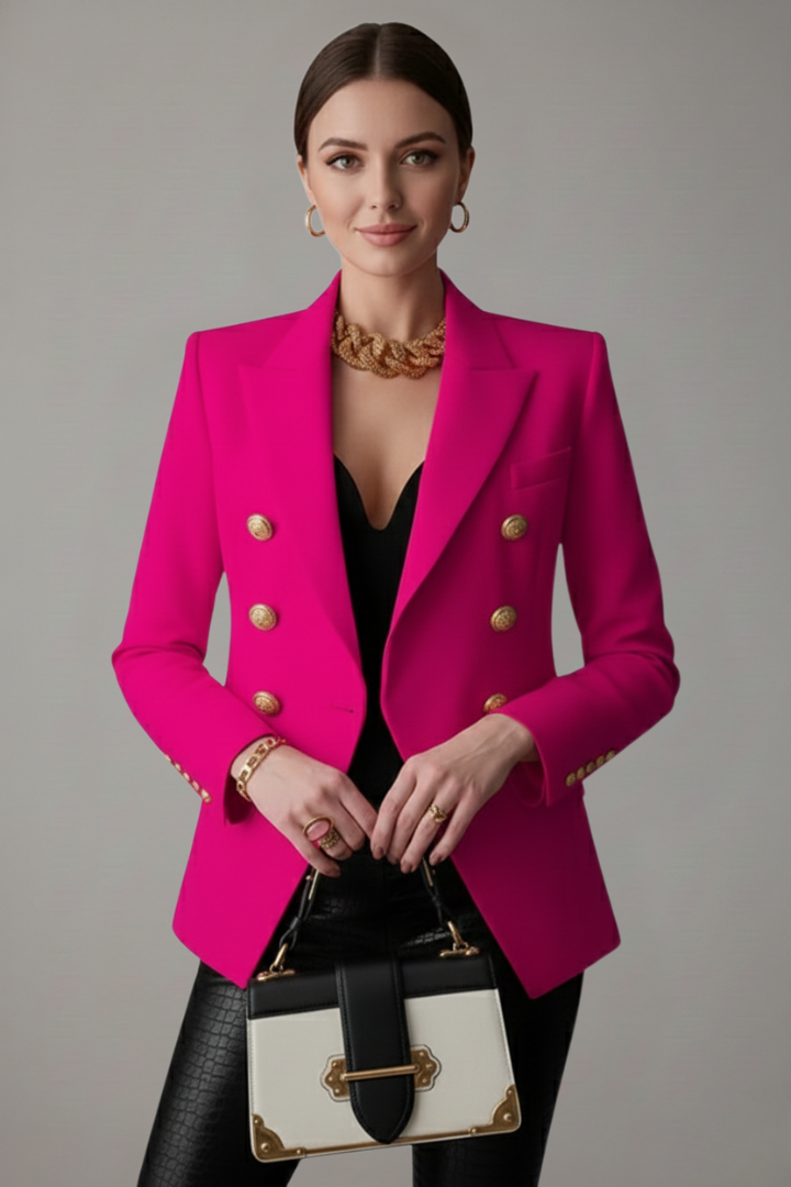 Rebecca Women's Blazer | Double-Breasted with Gold-Tone Buttons 9